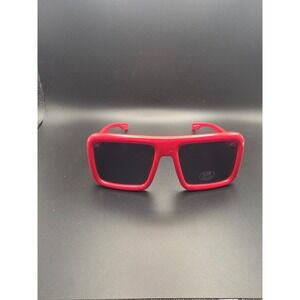 Unbranded Oversized Square Sunglasses Unisex Red Chunky UV400 Flat Top